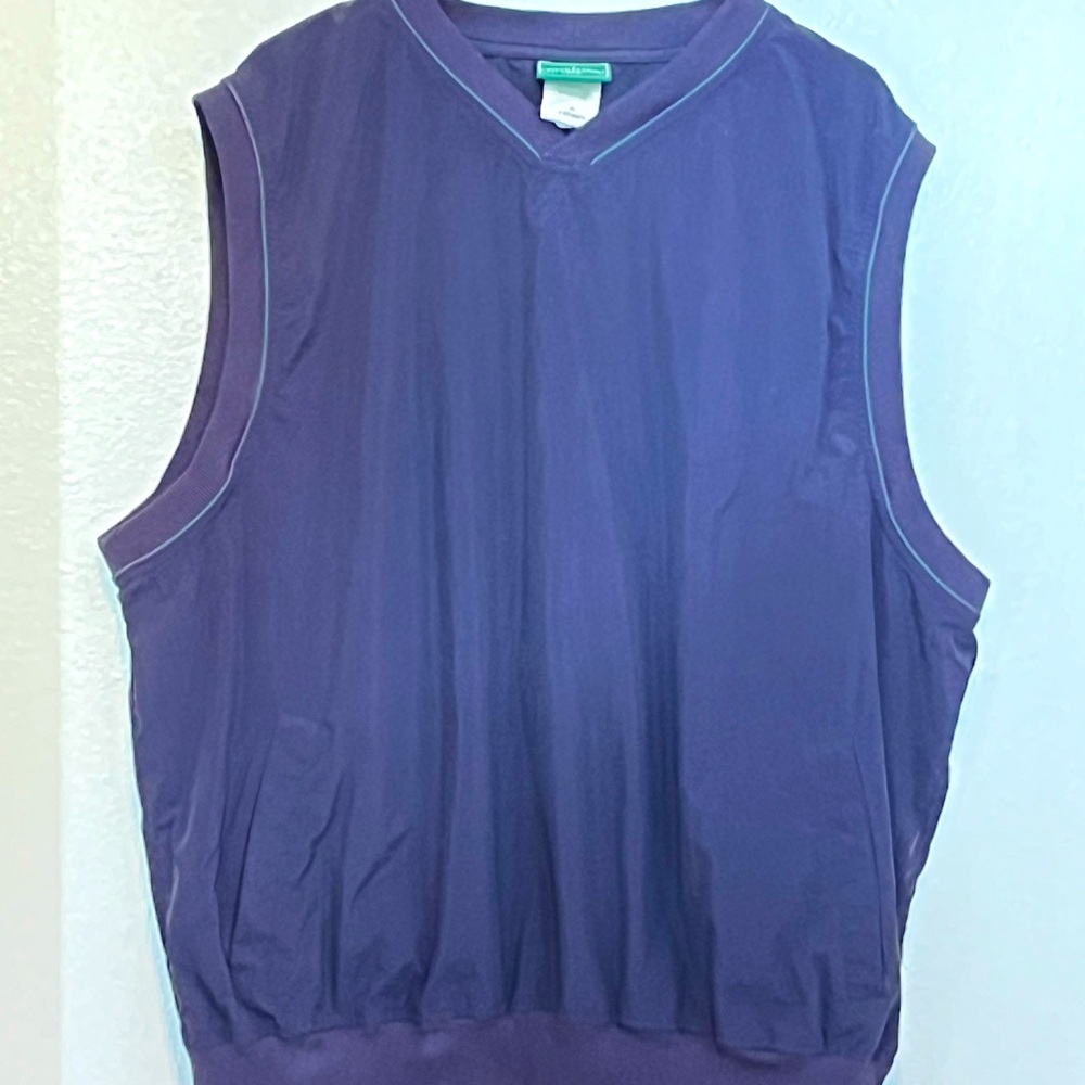 Outer Banks Mens‎ Golf Vest Sz XL Navy Blue Pullover V Neck Nylon.